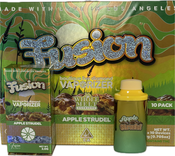 apple strudel whole melts x fusion – 2g hybrid disposable vape