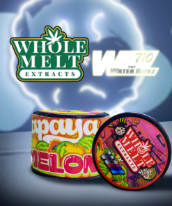 whole melt extracts x the water boyz – papaya melons live rosin – 2gm