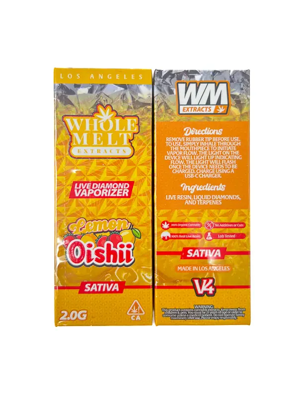lemon oishii whole melts disposable – hybrid lemon oishii whole melts disposable – hybrid