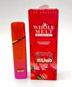 peach milano whole melts disposable – hybrid