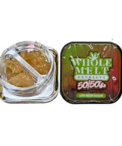 whole melt extracts 50/50’s live resin sugar “project 4516” & “sticky guava”