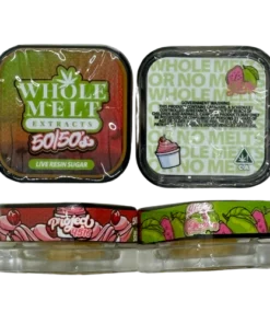 whole melt extracts 50/50’s live resin sugar “project 4516” & “sticky guava”